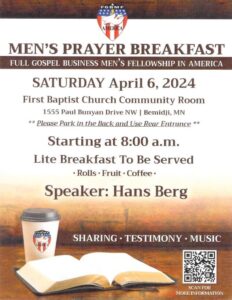 Full Gospel Men's Prayer Breakfast @ First Baptist Church