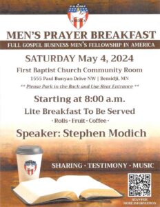 Men's Prayer Breakfast @ First Baptist Church Community Room