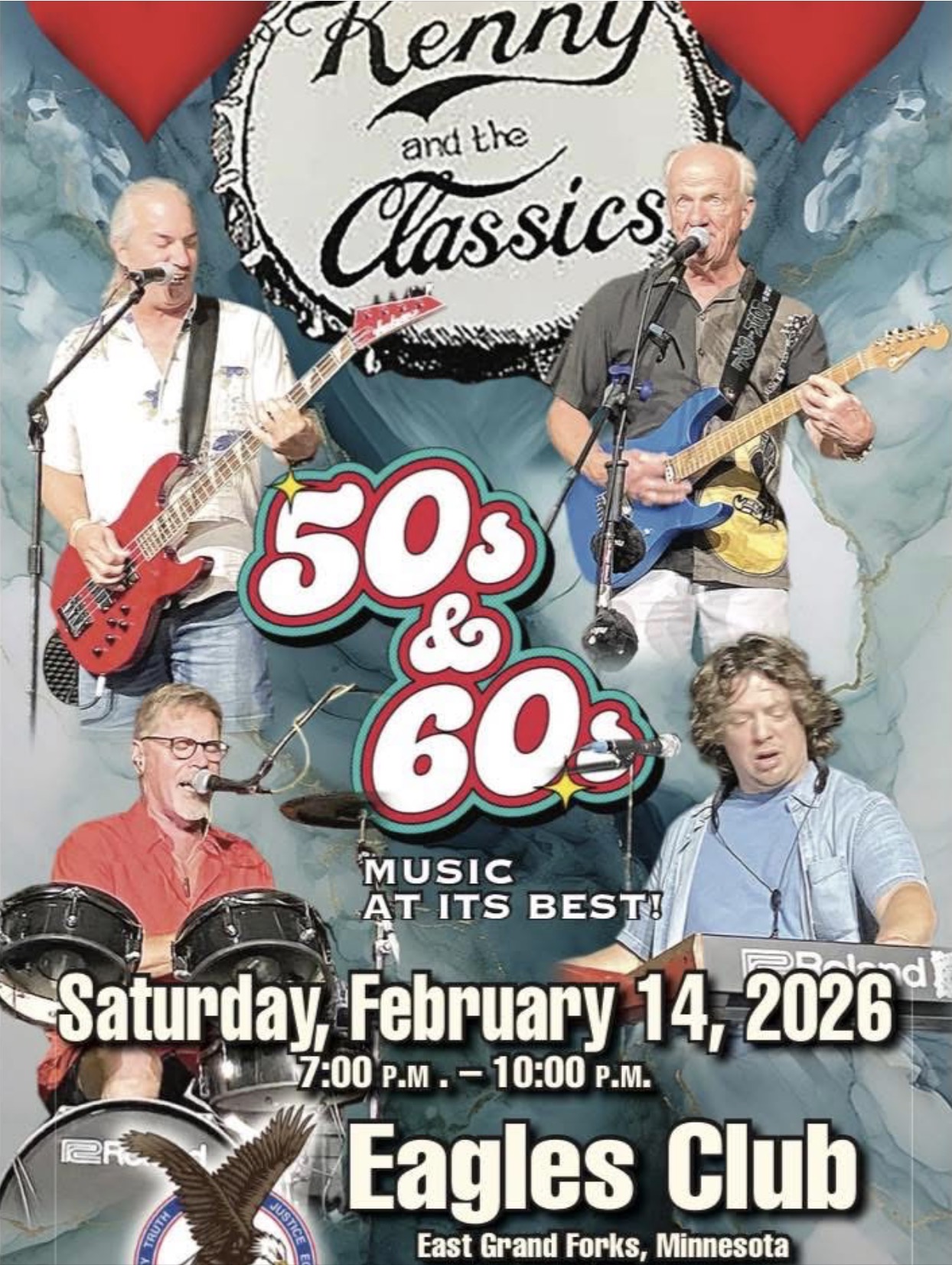 Valentine's With Kenny & The Classics @ Eagles Club East Grand Forks