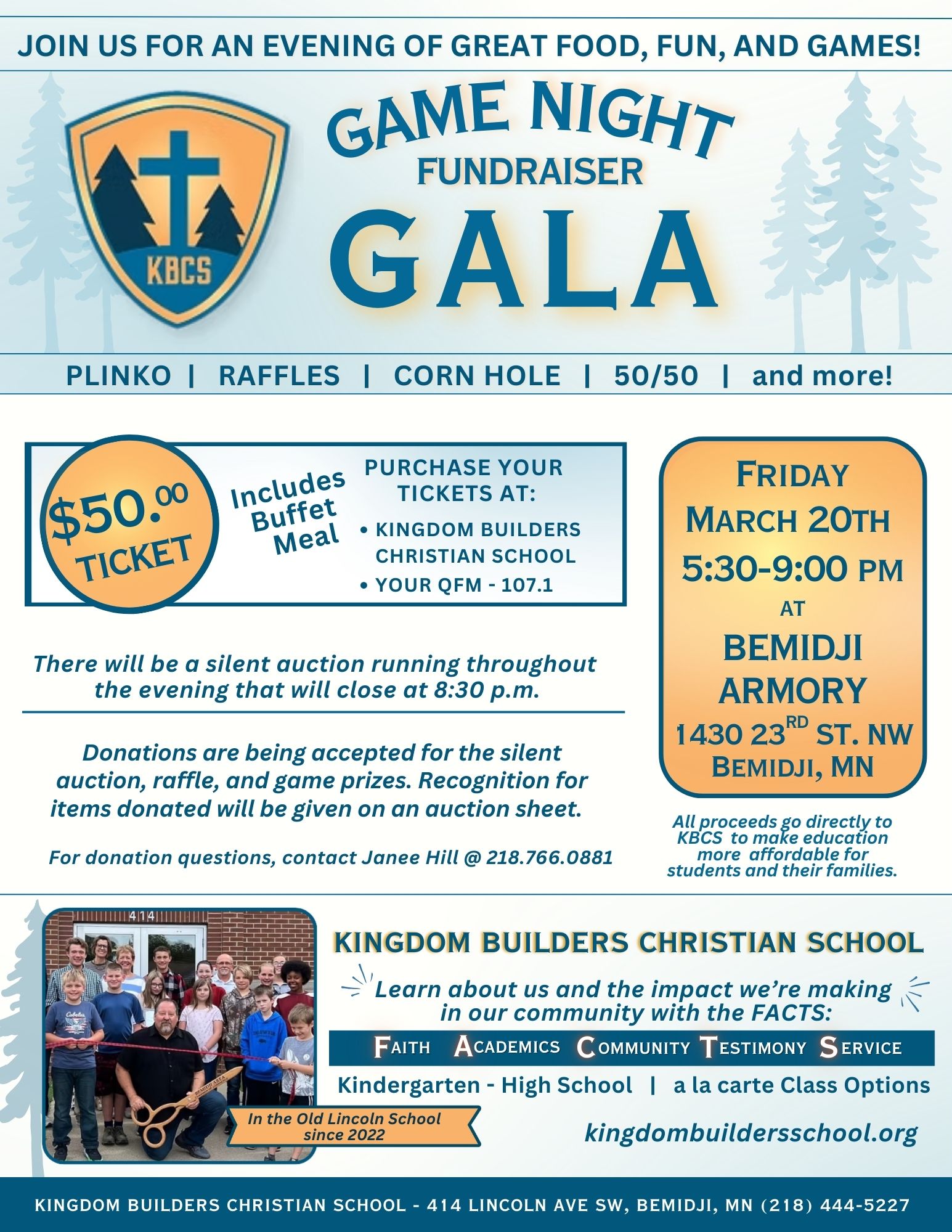 Kingdom Builders Game Night Gala @ Bemidji Armory